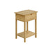 Accent Table With Storage Drawer, 2 Tier Nightstand For Living Room - Natural