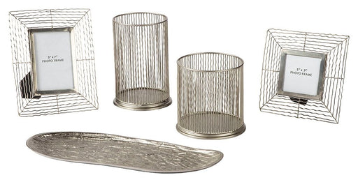 Dympna - Silver Finish - Accessory Set (Set of 5) Sacramento Furniture Store Furniture store in Sacramento