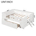 Platform Bed With Guardrail And Drawer