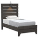 Twin Bed With Integrated Lights - Brown