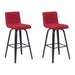 Vienna - Modern Swivel Bar Height Stool - Black Brushed Wood Frame