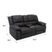 Reclining Console Loveseat - Black - Fabric