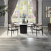 Jaramillo - Round Dining Table With Engineered Marble Top - Engineered Marble Top & Black