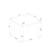 Square Frame Dining Table - Gray