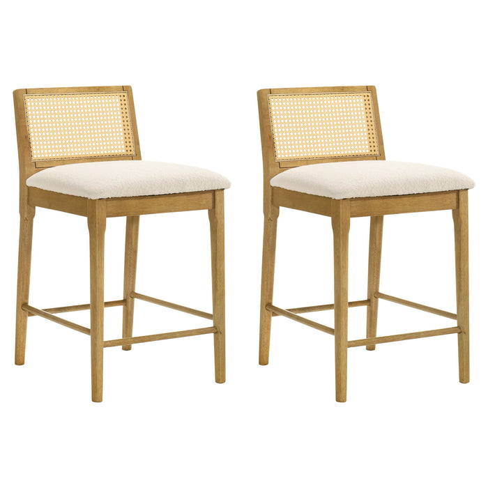 Tobias - Coastal Modern Wood Counter Height Kitchen Bar Stool