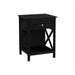 Accent End Table, 2 Tier, Storage Drawer, Transitional Style