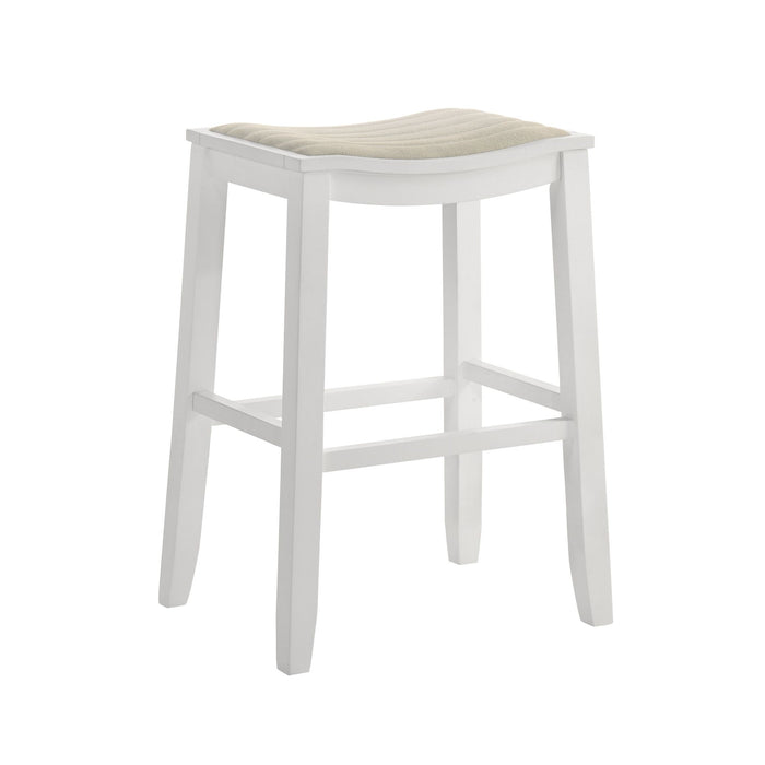 Iyani - Coastal Modern Wood Bar Height Kitchen Bar Stool