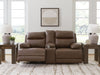 Vonryan - Power Reclining Loveseat With Console / Adj Headrest - Tobacco