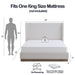 Hosford - Minimalist Upholstered Wingback Bed With Wood Base Platform