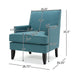Serenada - Upholstered Fabric Club Chair With Nailhead Trim And Tapered Birch Legs