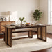 Dining Table With Rattan Accents