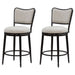 Baxter - Steel Frame Fabric Upholstered Swivel Counter Height Barstool