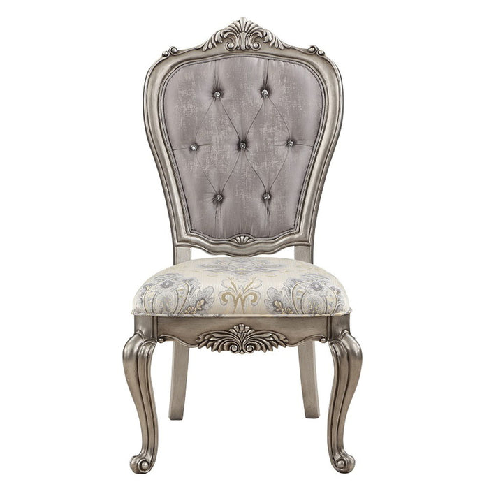 Ariadne - Side Chair Set of 2) - Velvet & Antique Platinum