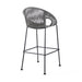 Acapulco - Indoor Outdoor Steel Bar Stool With Rope Set