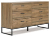 Deanlow - Honey - Six Drawer Dresser Sacramento Furniture Store Furniture store in Sacramento