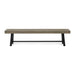 Outdoor Patio Bench - Gray / Rustic Metal