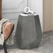 Modern Hammered Iron Geometric End Table