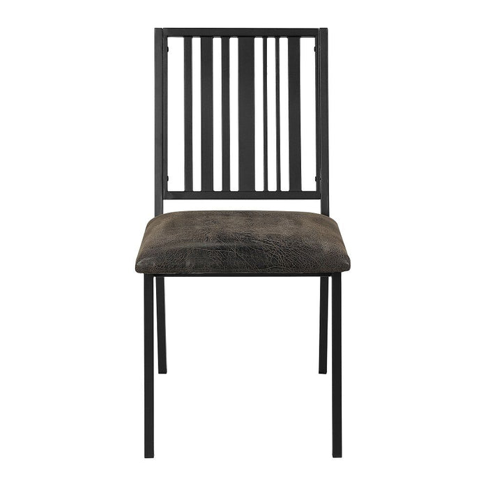 Zudora - Side Chair (Set of 2) - Synthetic Leather & Black