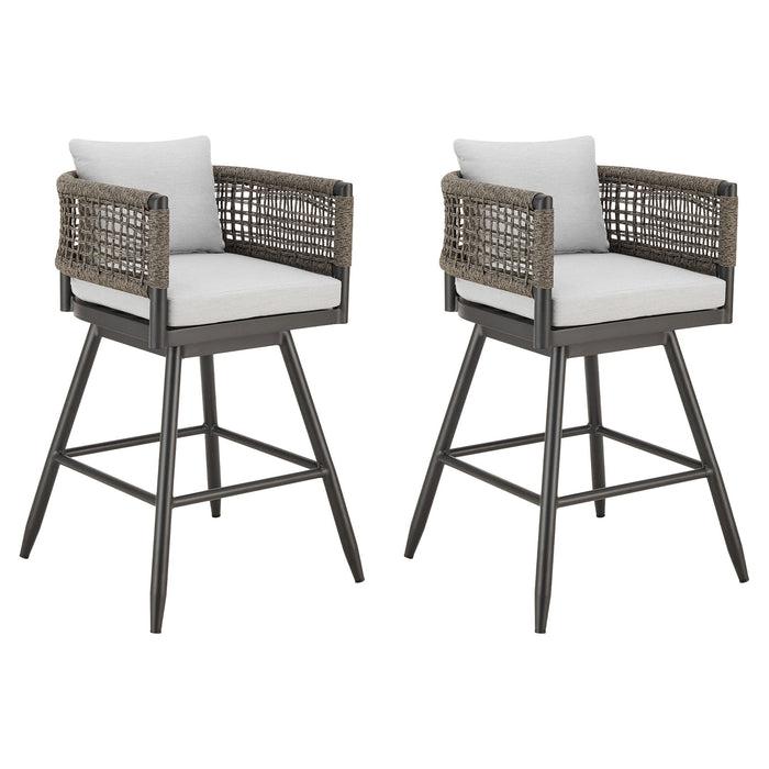 Alegria - Outdoor Patio Swivel Bar Stool Set