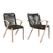 Nabila - Outdoor Wood And Rope Dining Chairs (Set of 2)