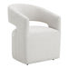 Libni - Arm Chair With Casters - Cream Linen
