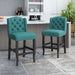Vienna - Fabric Tufted Counter Stool With Nailhead Accents (Set of 2)