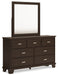 Covetown - Dresser And Mirror - Dark Brown