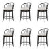 Luther - Commercial Grade Steel Frame Fabric Upholstered Swivel Counter Height Barstool