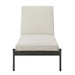 Leni - Outdoor Lounge Chaise With Cushions And Powder Coated Aluminum Frame - Moonveil / Warm Gray