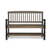 Slatted Bench With Built In Shelf