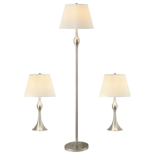 Griffin - 3 Piece Slender Lamp Set - Brushed Nickel Sacramento Furniture Store Furniture store in Sacramento