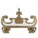 Bernadette - Bench - White Synthetic Leather Fabric & Gold