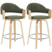 Daxton - Swivel Counter Height Round Back Wood Bar Stool With Faux Leather Seat