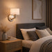 Nebula - Base Wall Lamp With Rotary Switch Shade - Brushed Nickel / Silver / White