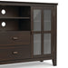 Artisan - Tall TV Media Stand - Dark Chestnut Brown