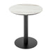 Jazmin - 40" Outdoor Round Sintered Stone Bar Table With Aluminum Pedestal Base - Black / White