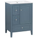 Modern Bathroom Vanity With Sink, Soft Close Drawers & Door, Storage Rack
