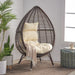Cutter Teardrop Patio Chair With Water Resistant Cushion - Multi / Brown / Beige