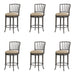 Vince - Commercial Grade Steel Frame Faux Leather Upholstered Swivel Counter Height Barstool