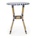 French Bistro Table Outdoor Elegance - White / Blue