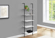 Bookshelf, Bookcase, Etagere, Ladder, 5 Tier, For Office, Marble Look Contemporary & Modern
