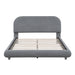 Upholstered Platform Bed With Thick Solid Frame And Stylish Curve-Shaped Design