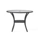 Bistro Table With Iron Frame And Glass Top - Gray