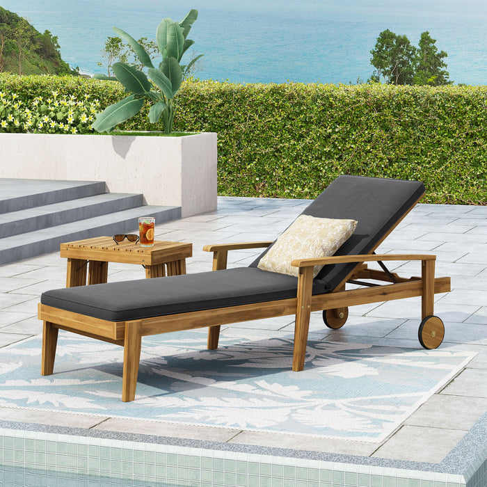 Jason - Chaise Lounge Adjustable Acacia Wood Outdoor Furniture