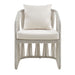 Breeze - Cream Metal Outdoor Dining Chair With Cushions - Pearl