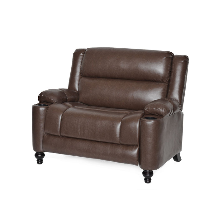 Tufted Design Wide Manual Recliner Chair