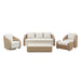 Pavilion - Powder Coated Metal Outdoor Conversation Set With Cushions