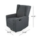 Landau - Contemporary Fabric Upholstered Swivel Recliner - Charcoal