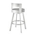 Lynof - Swivel Bar Stool - Brushed Stainless Steel Finish