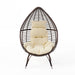 Cutter Teardrop Patio Chair With Water Resistant Cushion - Multi / Brown / Beige